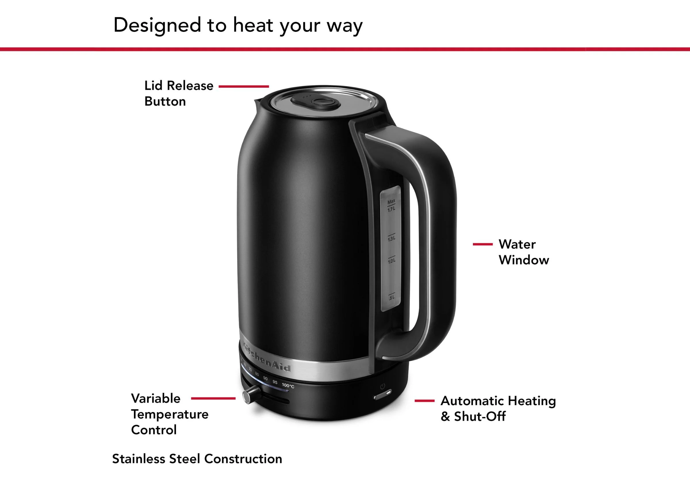 1.7L Variable Temperature Electric Kettle KEK1701 - Image 22