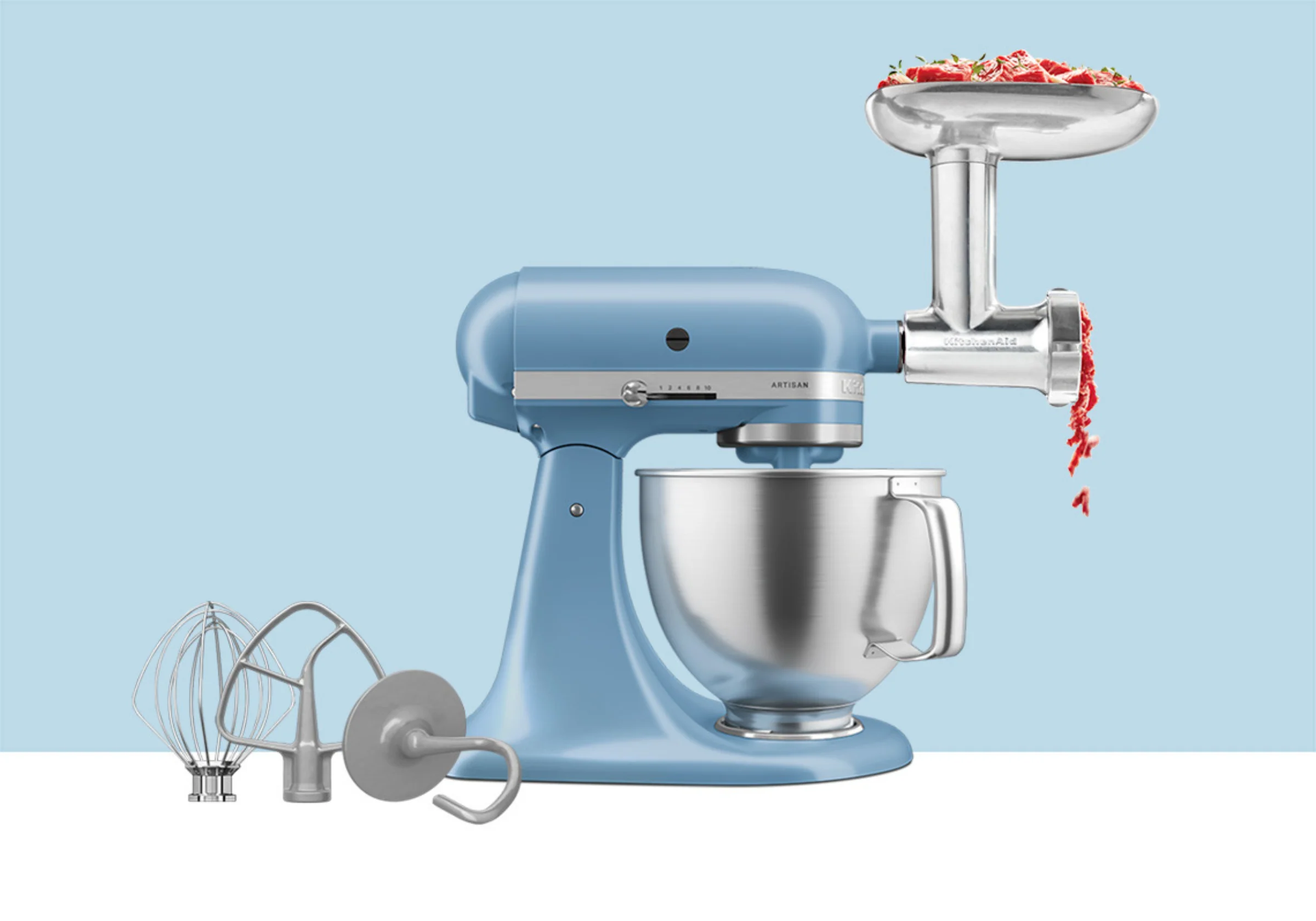 Artisan Tilt-Head Stand Mixer KSM192 + Metal Food Grinder Attachment Bundle - Image 10