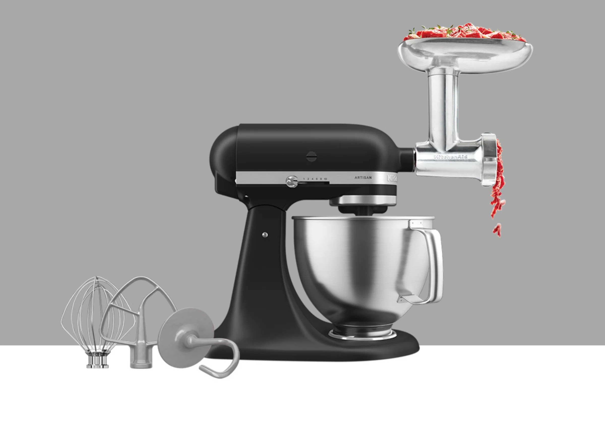 Artisan Tilt-Head Stand Mixer KSM192 + Metal Food Grinder Attachment Bundle - Image 13