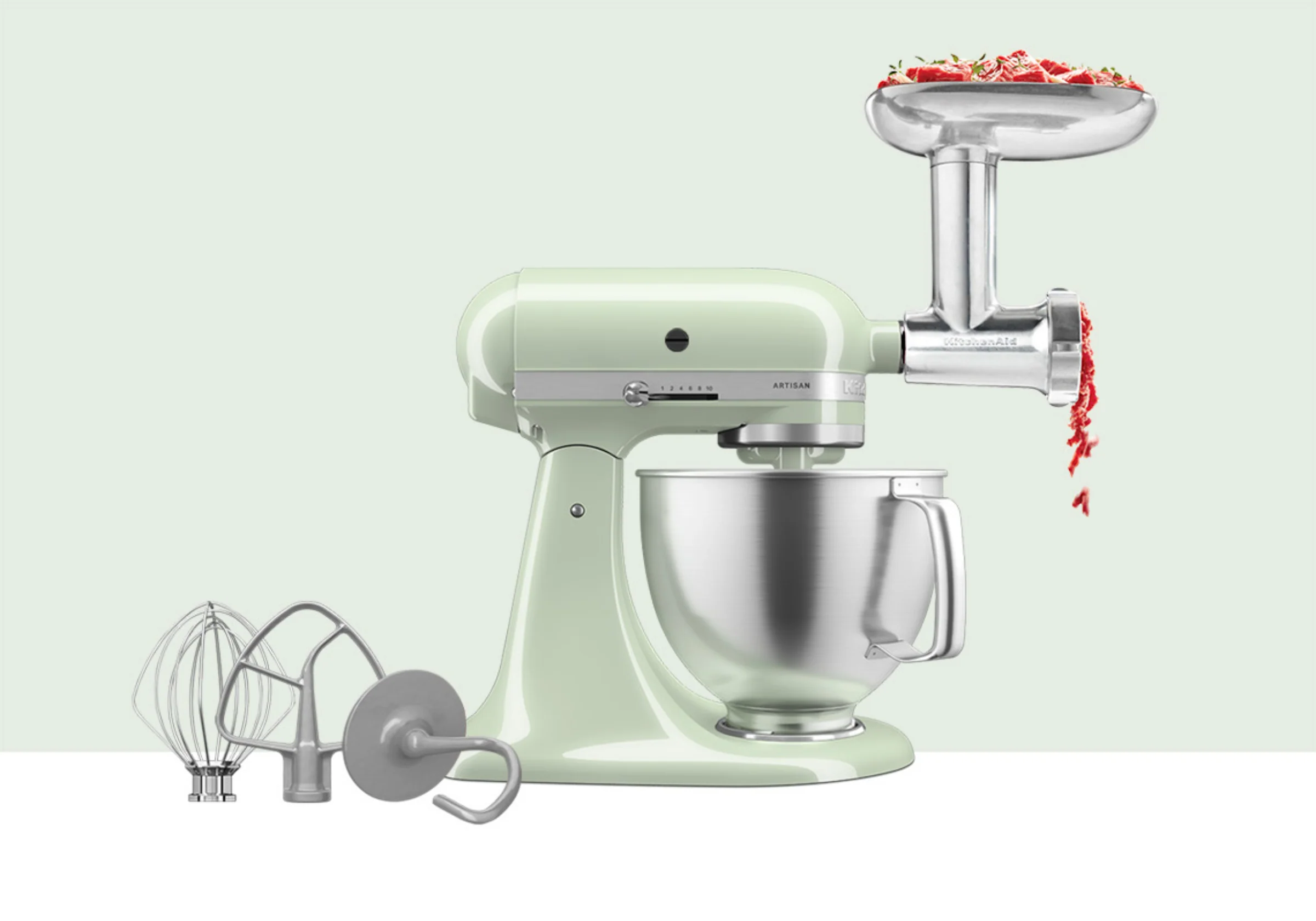 Artisan Tilt-Head Stand Mixer KSM192 + Metal Food Grinder Attachment Bundle - Image 4