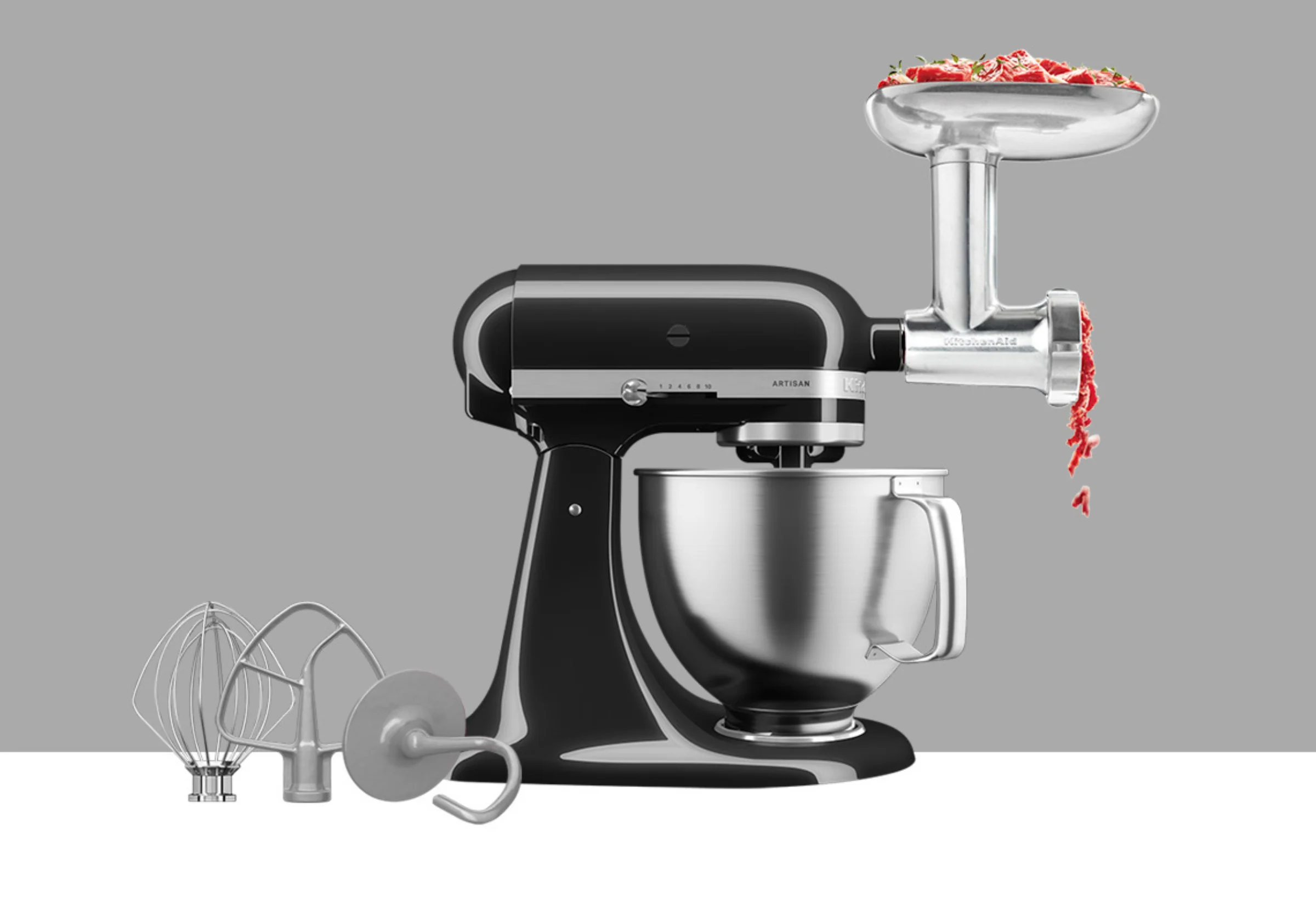 Artisan Tilt-Head Stand Mixer KSM192 + Metal Food Grinder Attachment Bundle - Image 41