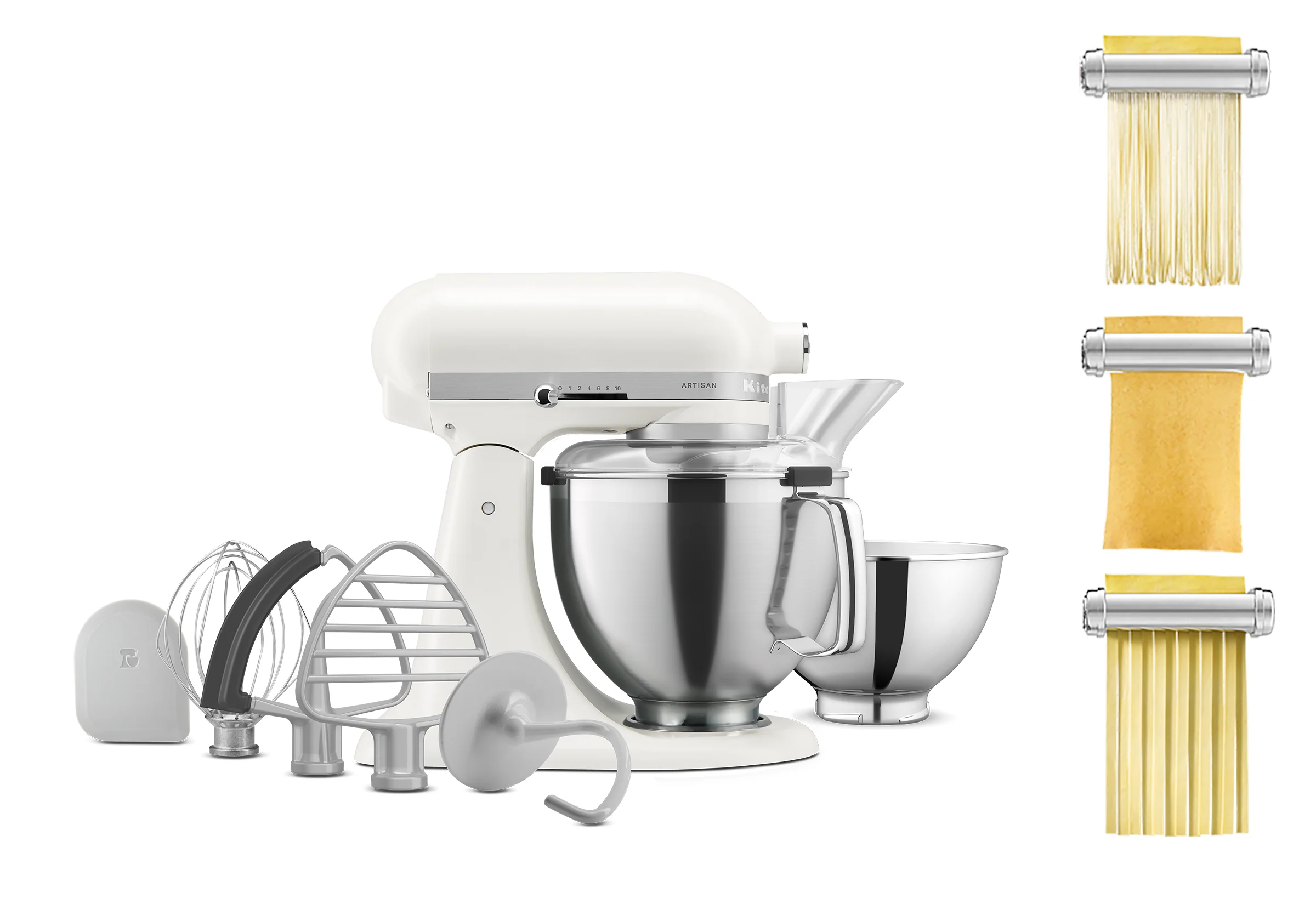 Artisan Tilt-Head Stand Mixer KSM195 + 3 Piece Pasta Attachment Bundle - Image 54