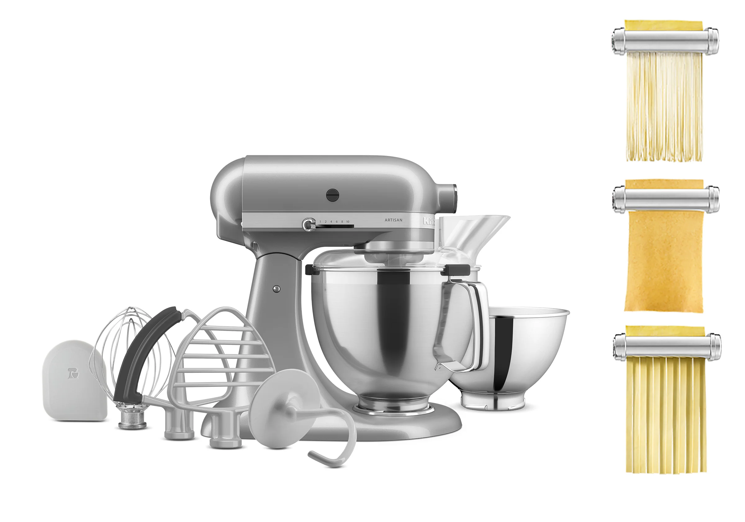 Artisan Tilt-Head Stand Mixer KSM195 + 3 Piece Pasta Attachment Bundle - Image 8