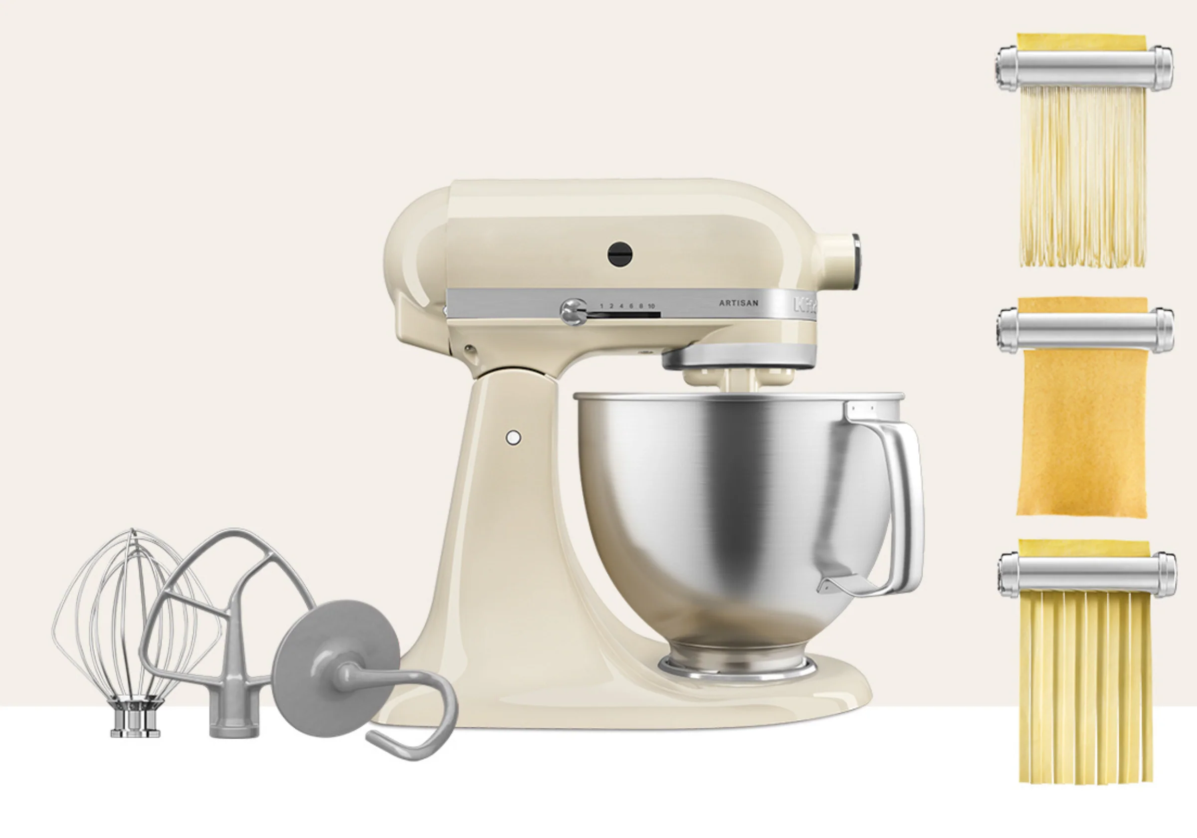 Artisan Tilt-Head Stand Mixer KSM192 + 3 Piece Pasta Attachment Bundle - Image 10
