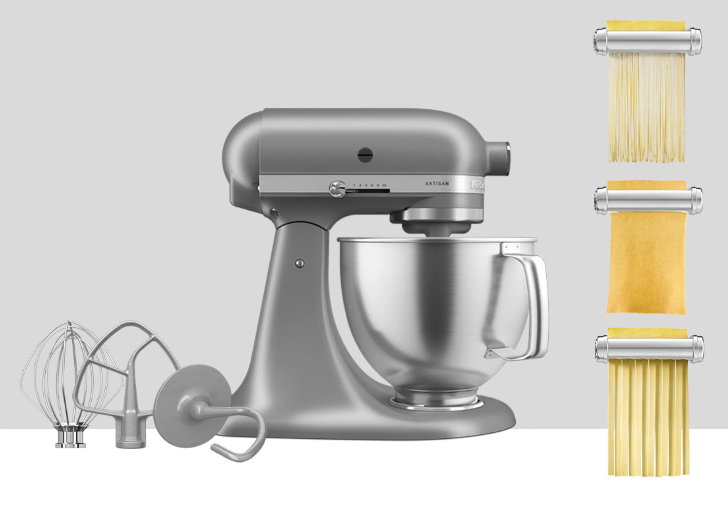 Artisan Tilt-Head Stand Mixer KSM192 + 3 Piece Pasta Attachment Bundle - Image 22