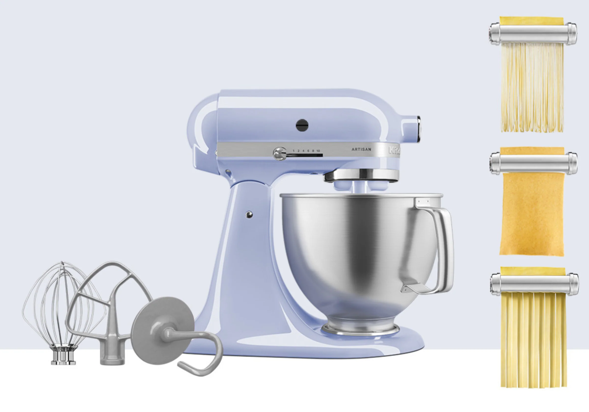 Artisan Tilt-Head Stand Mixer KSM192 + 3 Piece Pasta Attachment Bundle - Image 30