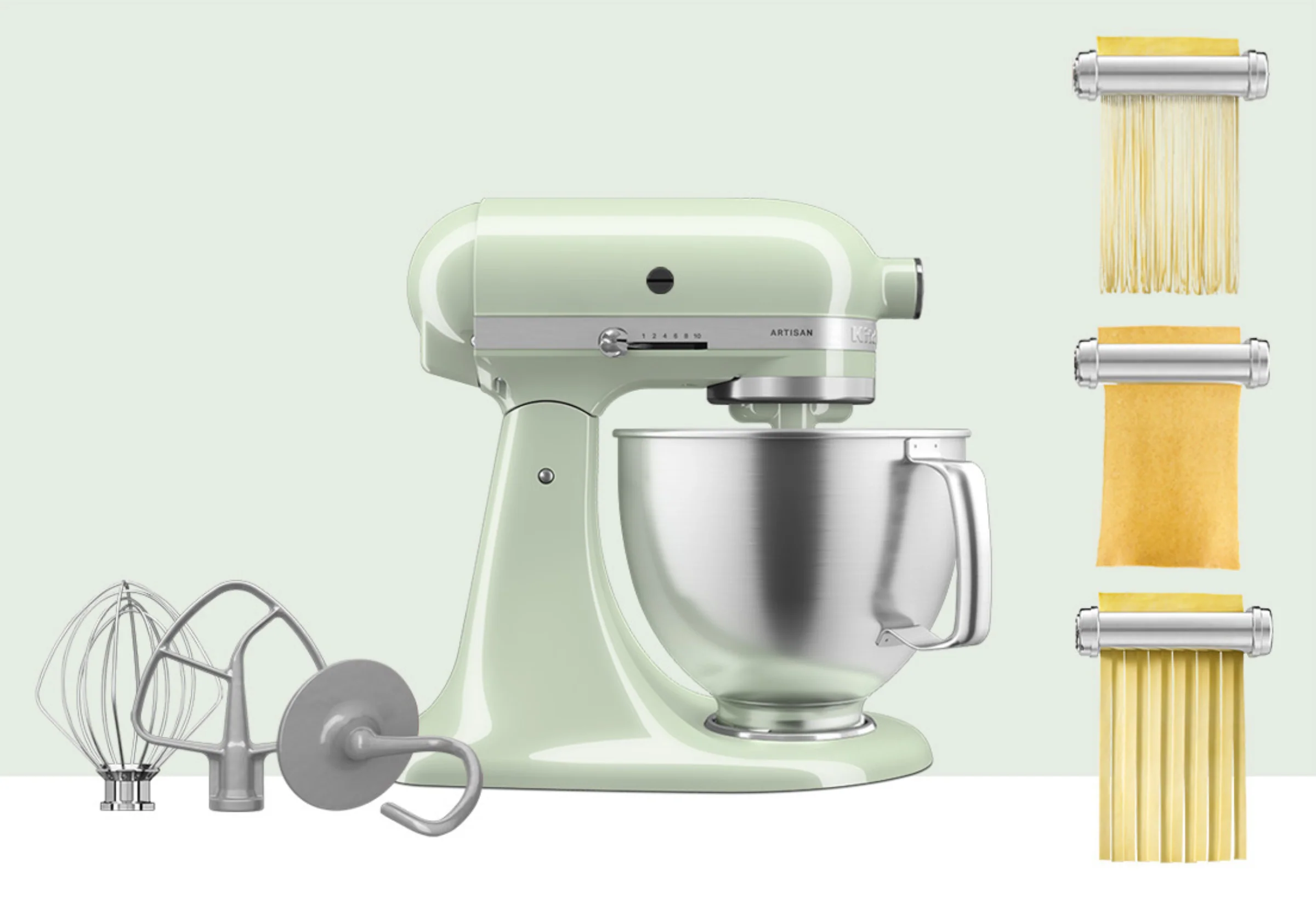 Artisan Tilt-Head Stand Mixer KSM192 + 3 Piece Pasta Attachment Bundle - Image 4