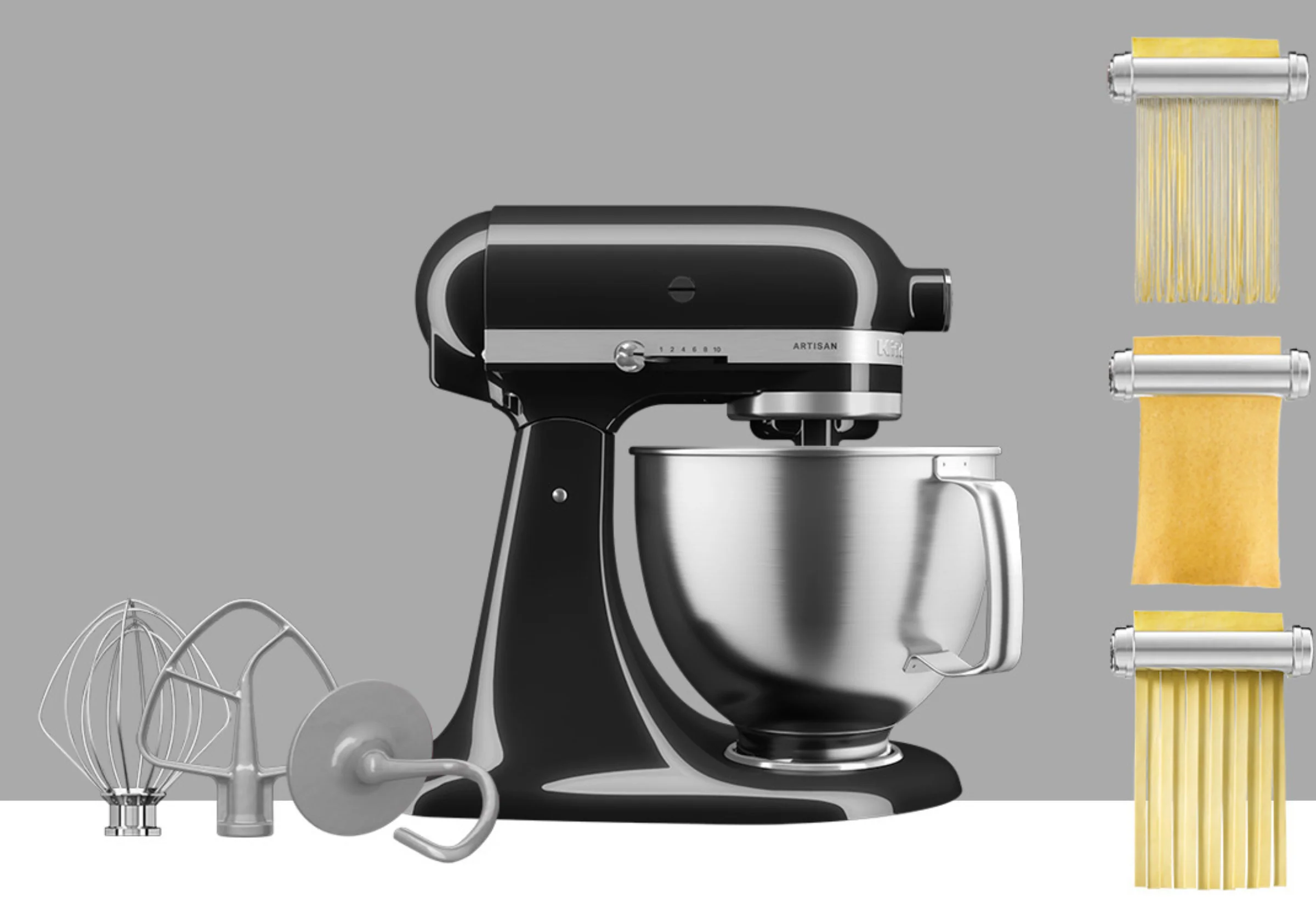 Artisan Tilt-Head Stand Mixer KSM192 + 3 Piece Pasta Attachment Bundle - Image 40